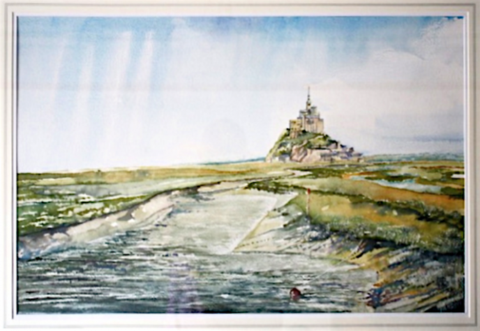 Mont St Michaels, watercolour paintings, Michael Burnet Smith,