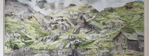 Old Copper Mine Lake District, UK, water colour, painting, michael burnet smith